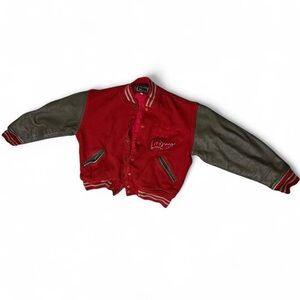 Men’s Red and Gray 1978 Vintage Varsity Jacket